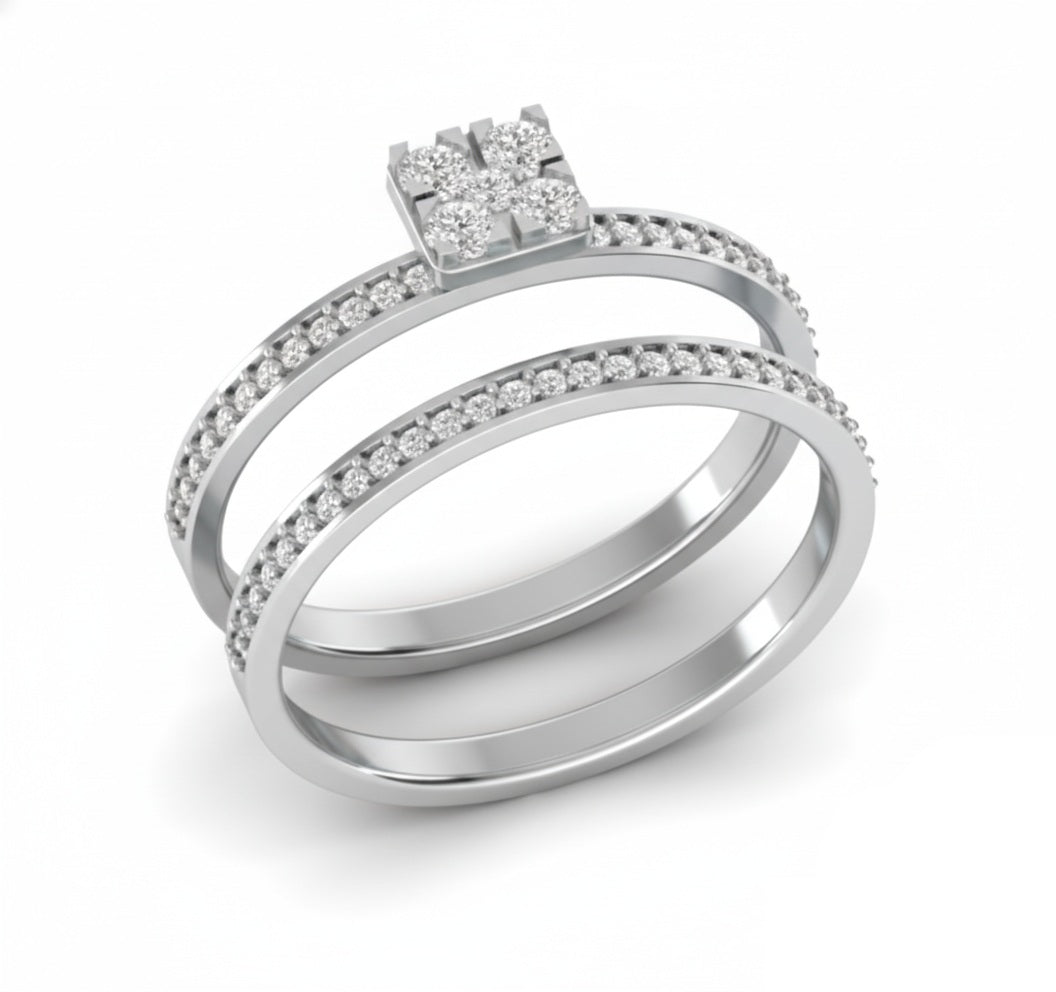 RING | 9K Gold | IGI Certified Real Diamond | BIS Hallmarked | for Women | Modern Classic | Festive & Everyday Styling