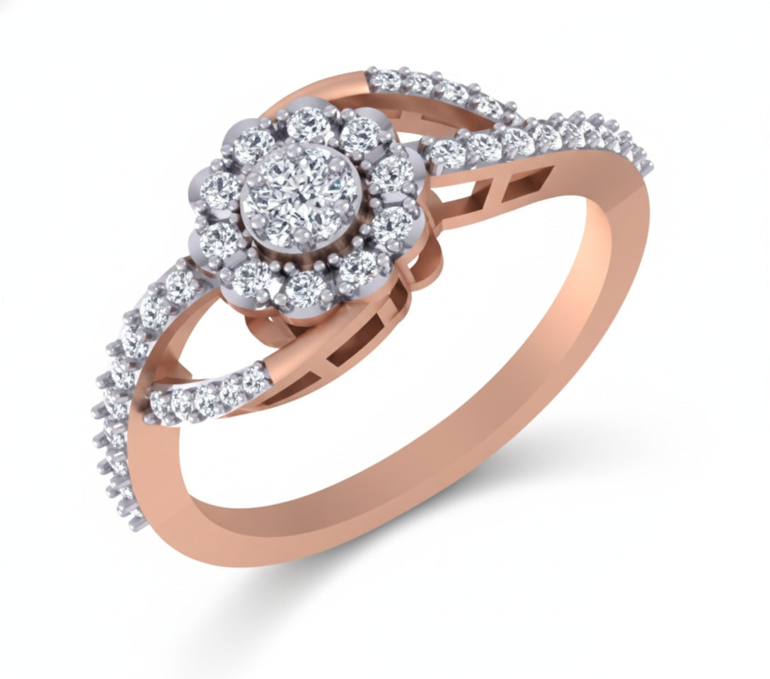 RING | 9K Gold | IGI Certified Real Diamond | BIS Hallmarked | Women’s Ring | Modern Classic | Birthday & Anniversary Gift