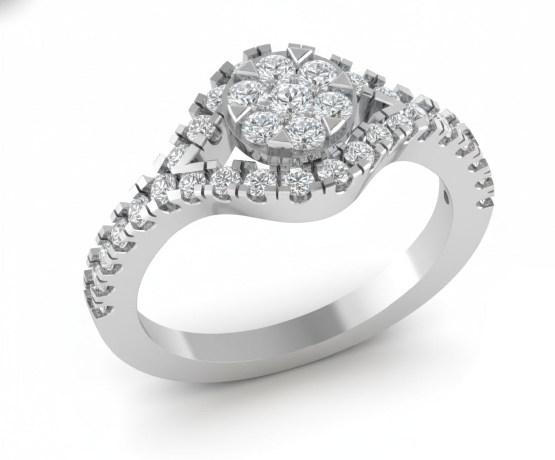 RING | 9K Gold | IGI Certified Real Diamond | BIS Hallmarked | for Her | Modern Classic | Birthday & Anniversary Gift