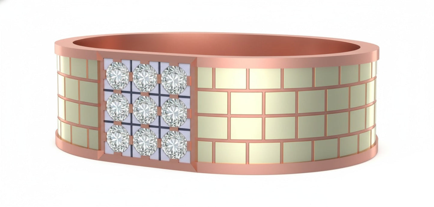 RING | 9K Gold | IGI Certified Real Diamond | BIS Hallmarked | for Men | Modern Classic | Anniversary & Special Occasions