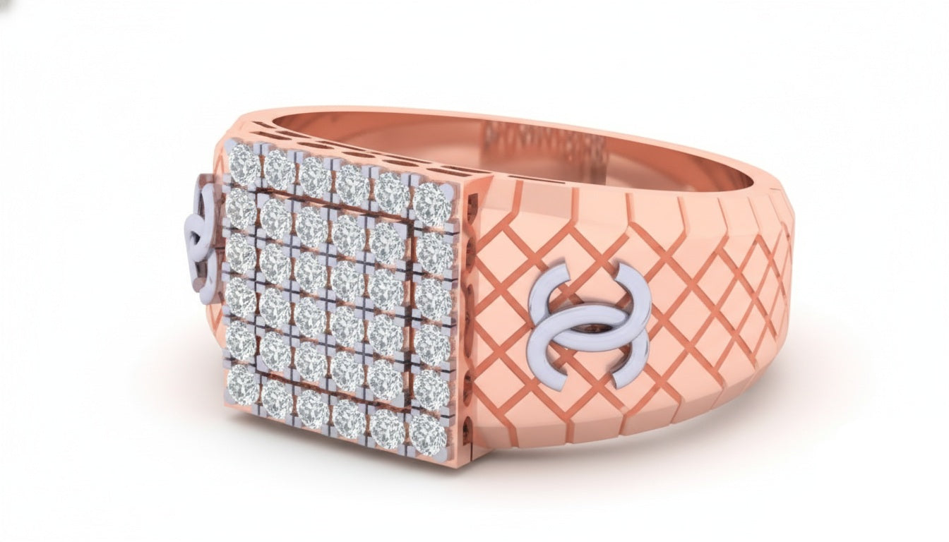 RING | 9K Gold | IGI Certified Real Diamond | BIS Hallmarked | Men’s Ring | Modern Classic | Festive & Everyday Styling