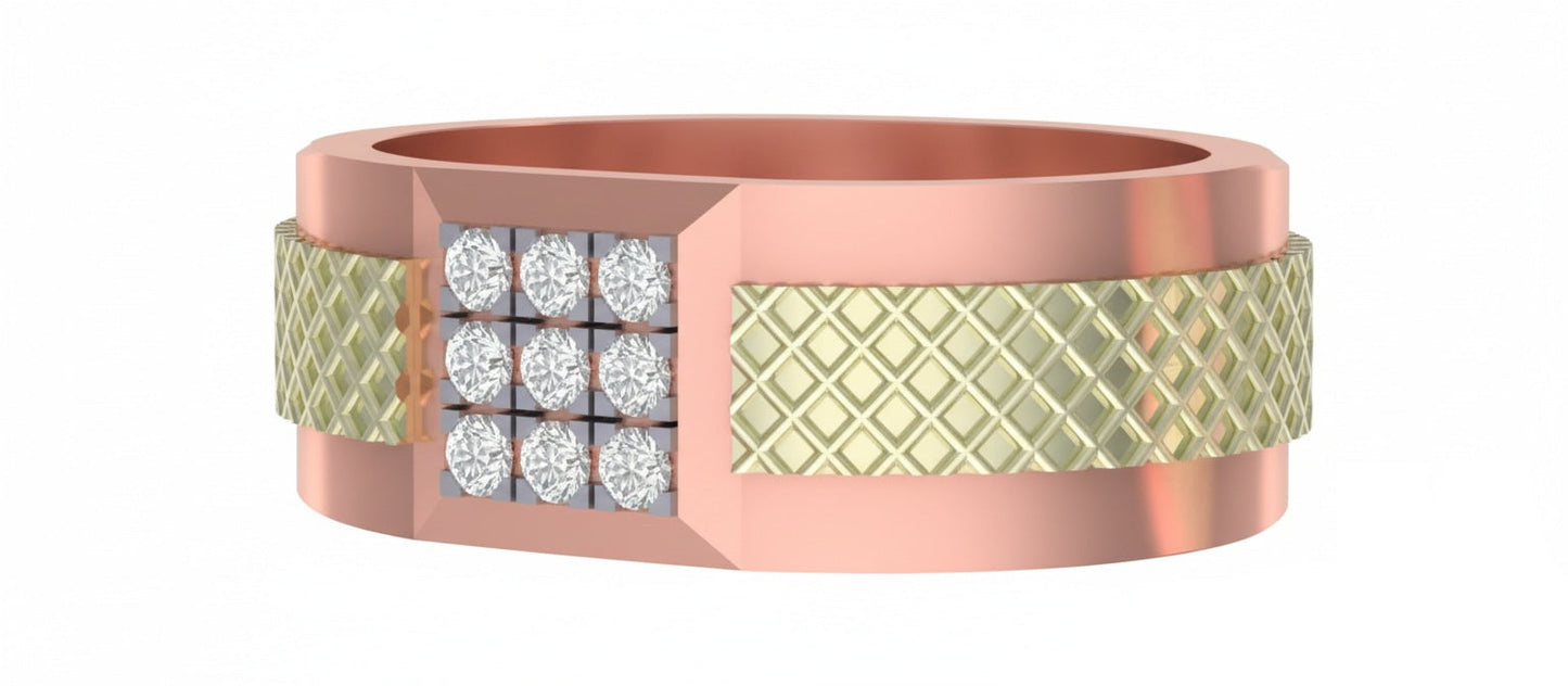 RING | 9K Gold | IGI Certified Real Diamond | BIS Hallmarked | Men’s Ring | Versatile Gift Choice | Birthday & Anniversary Gift