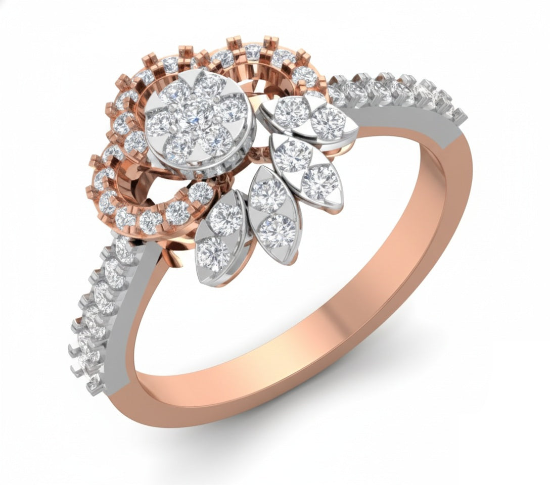 RING | 9K Gold | IGI Certified Real Diamond | BIS Hallmarked | for Women | Modern Classic | Valentine’s & Celebrations