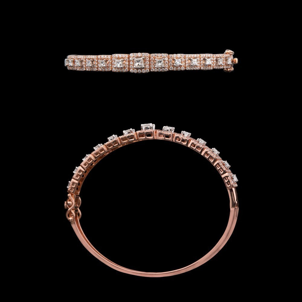 18K Rose Gold Diamond Kada - 2.07ct SI-GH