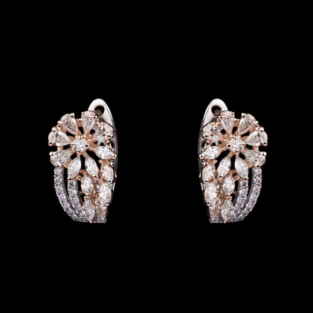 14K Rose Gold Diamond Earrings - 1.43ct VS-FG