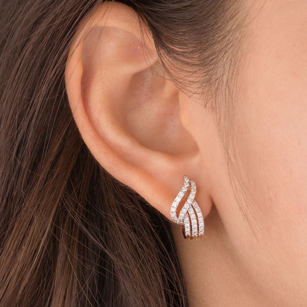 18K Rose Gold Diamond Earrings - 0.612ct VS-SI-GH