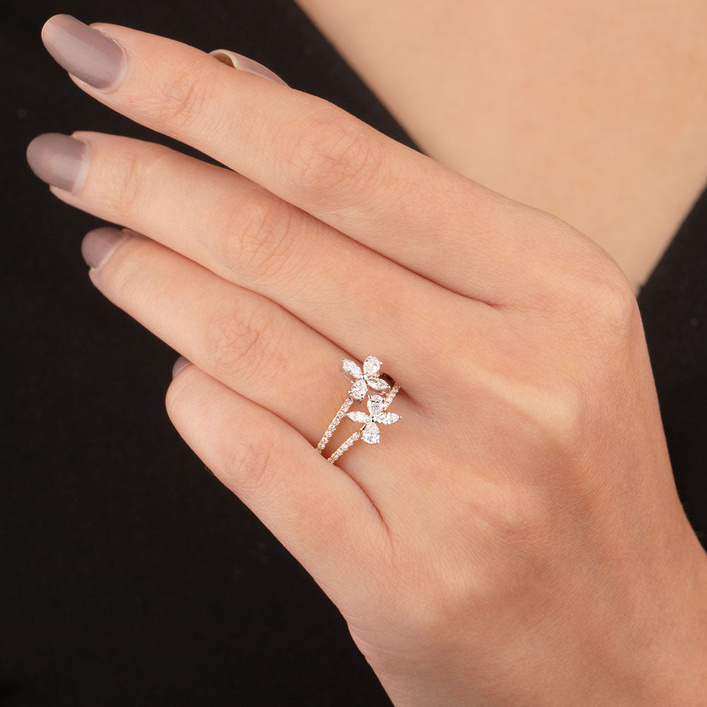 18K Rose Gold Diamond Ring - 0.566ct VVS-VS-IJ