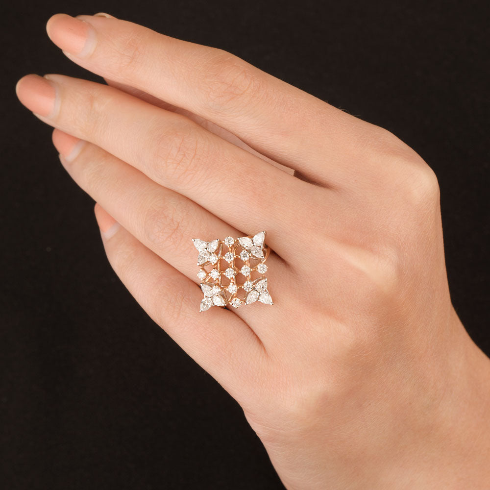 18K Rose Gold Diamond Ring - 1.001ct VS-SI-FG