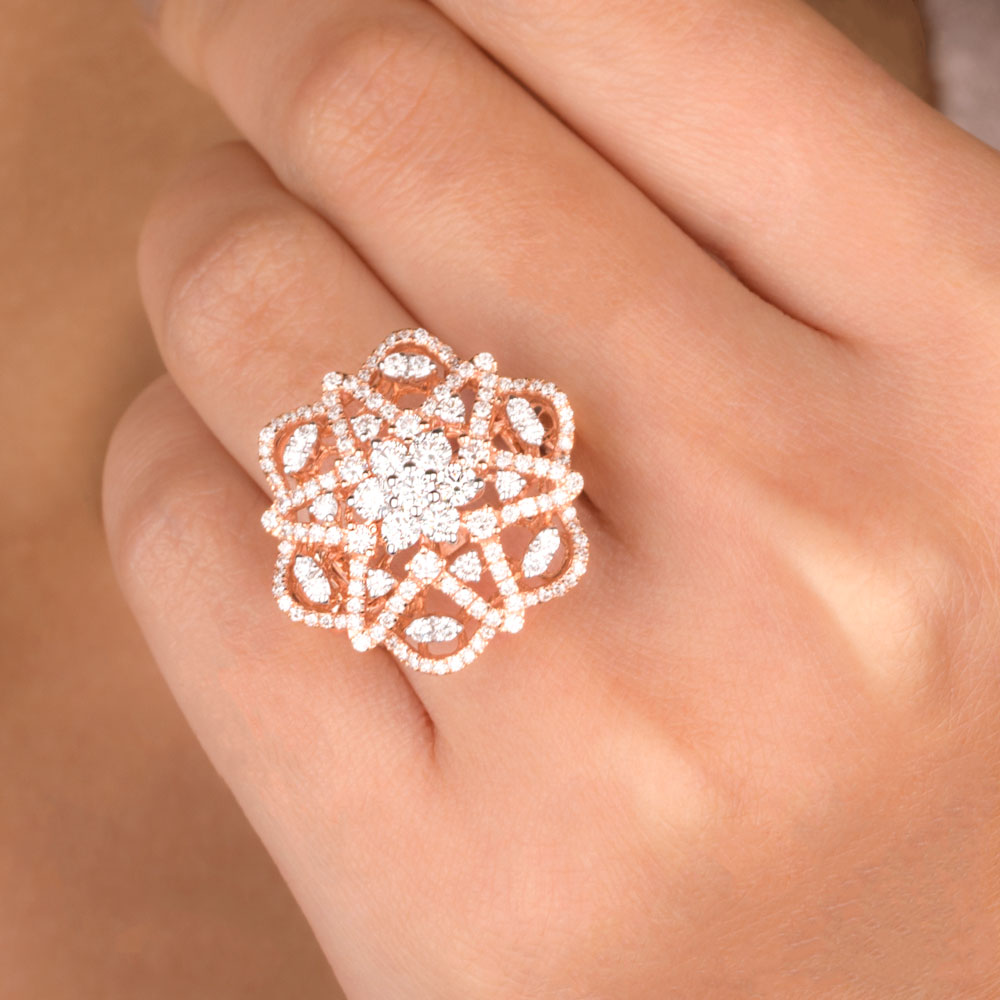 18K Rose Gold Diamond Ring - 1.46ct VVS-VS-GH