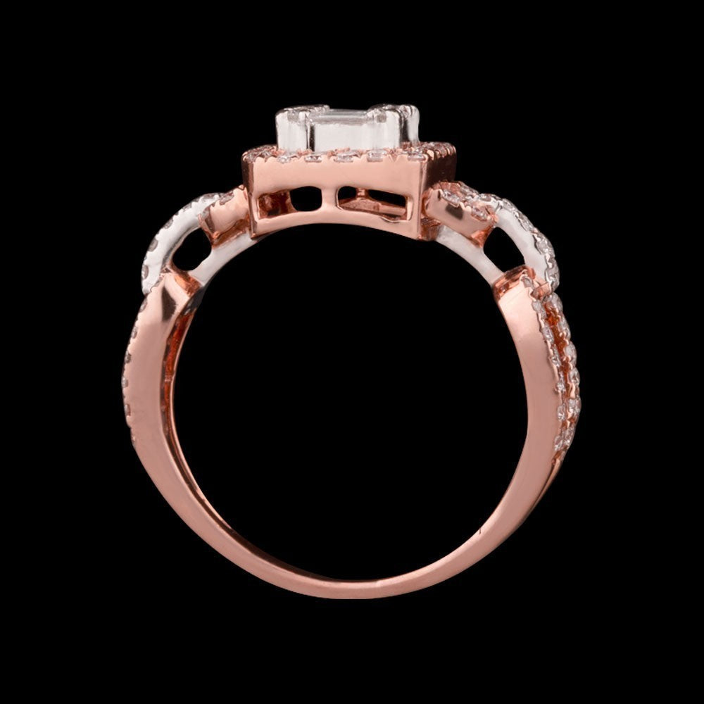 18K Rose Gold Diamond Ring - 0.569ct VVS-VS-FG