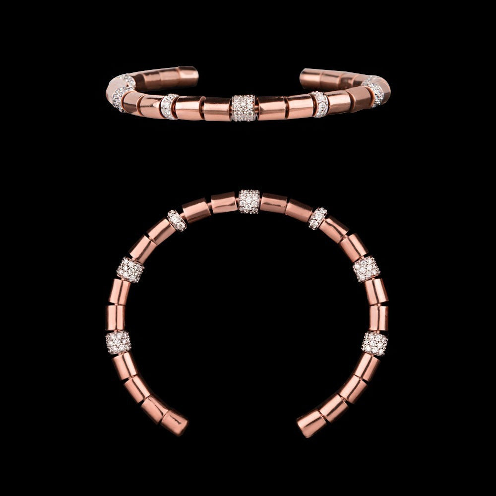 14K Rose Gold Diamond Kada - 1.84ct VVS-VS-FG