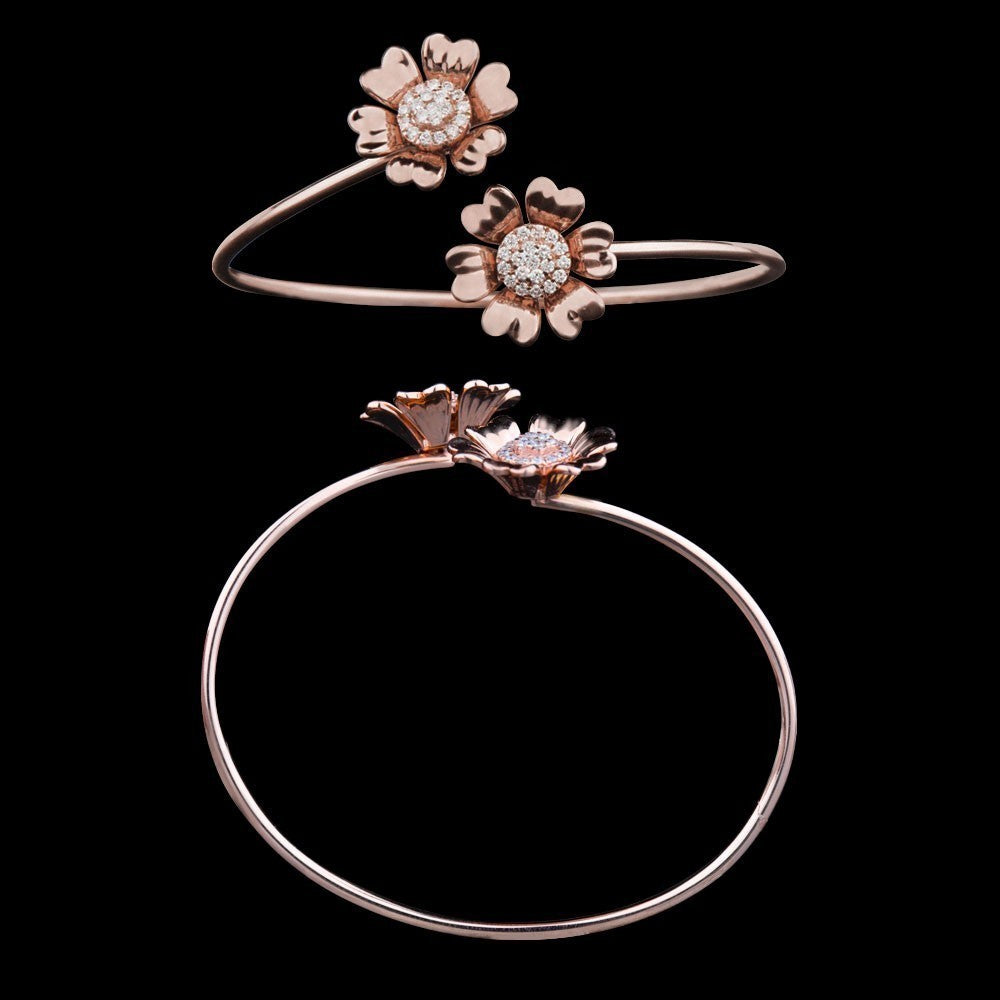 14K Rose Gold Diamond Kada - 0.44ct VVS-VS-FG