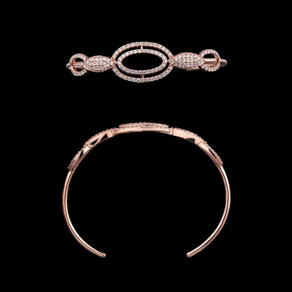 14K Rose Gold Diamond Kada - 1.28ct VVS-FG