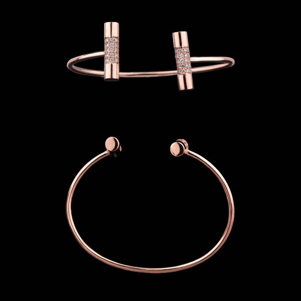 14K Rose Gold Diamond Kada - 0.5ct VVS-VS-FG