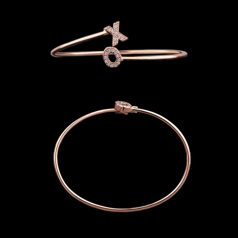 14K Rose Gold Diamond Kada - 0.23ct VVS-VS-FG