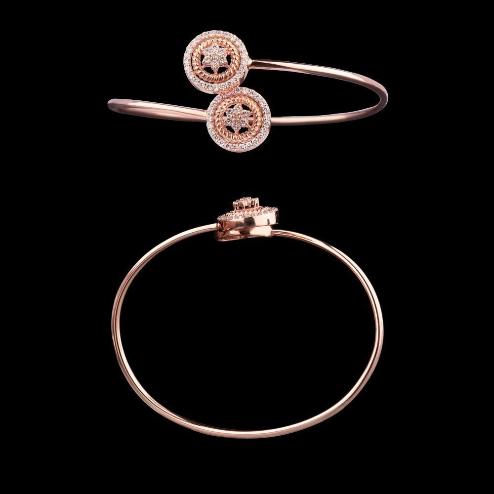 14K Rose Gold Diamond Kada - 0.7ct VVS-VS-FG