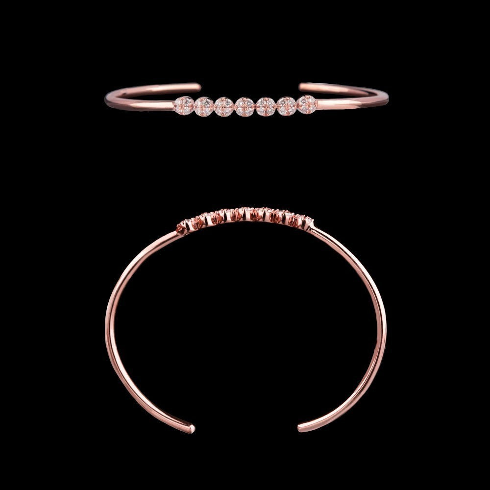 14K Rose Gold Diamond Kada - 0.35ct VVS-FG