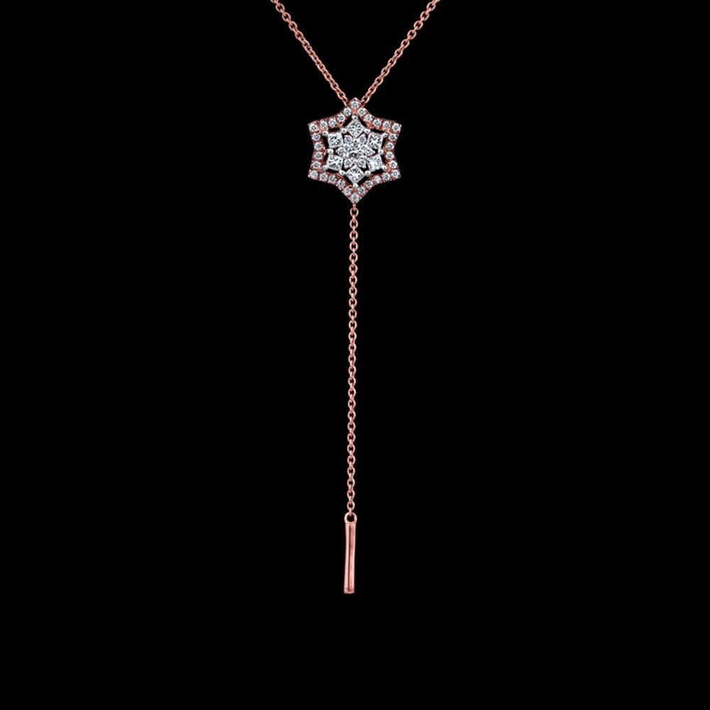 14K Rose Gold Diamond Pendant - 0.61ct SI-GH