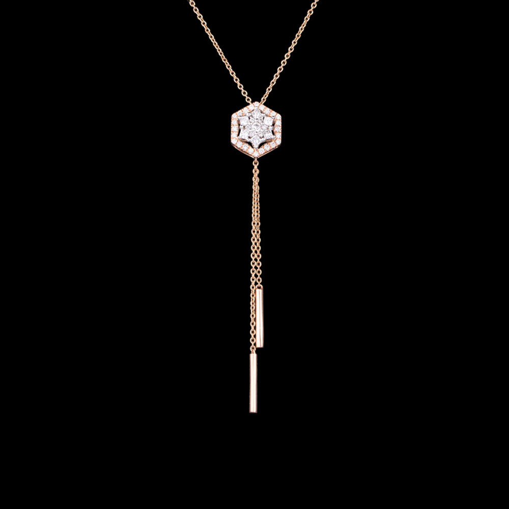 14K Rose Gold Diamond Pendant - 0.61ct SI-GH