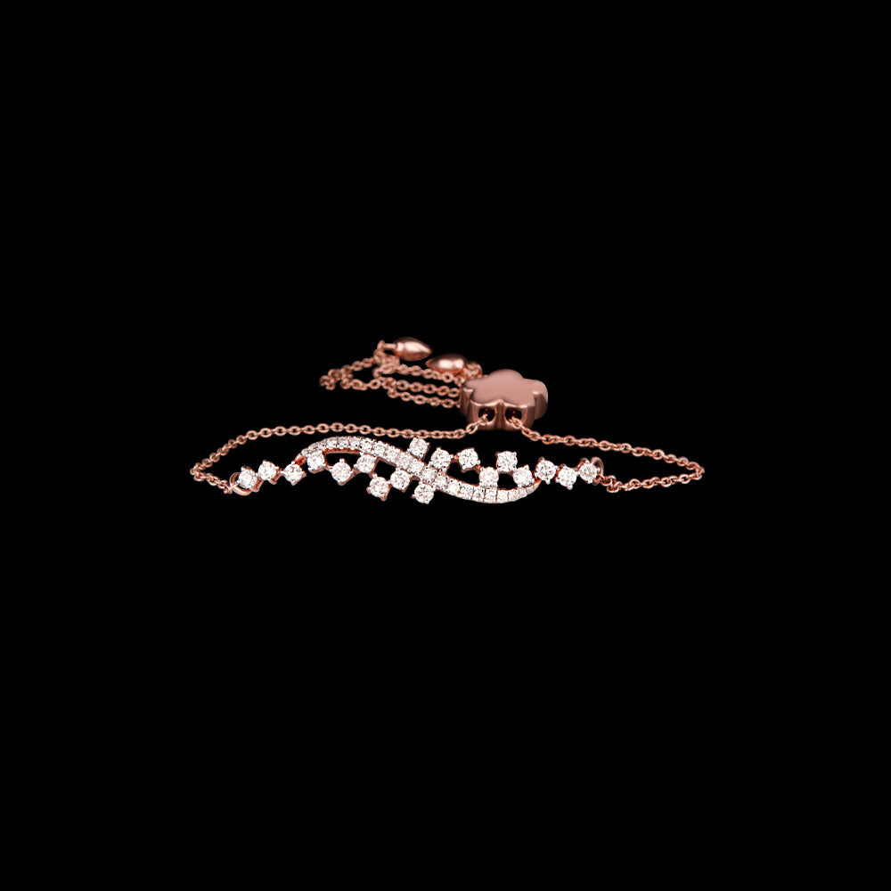 14K Rose Gold Diamond Bracelet - 0.82ct SI-GH