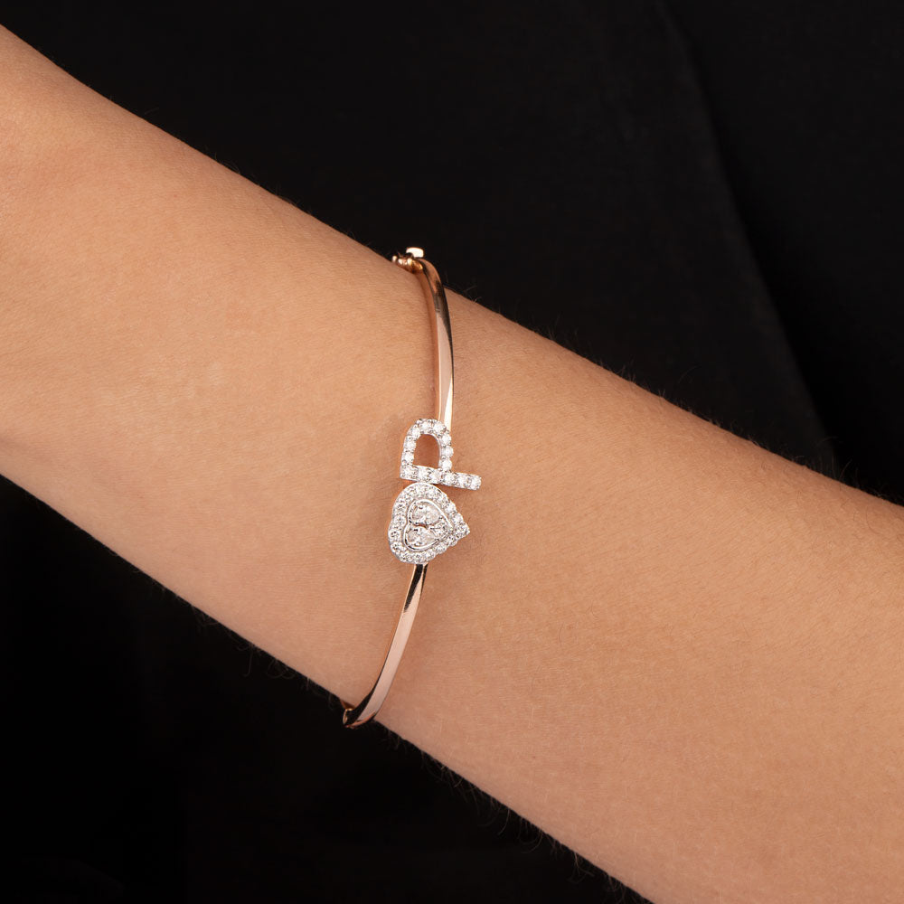 14K Rose Gold Diamond Kada - 0.72ct VS-SI-GH