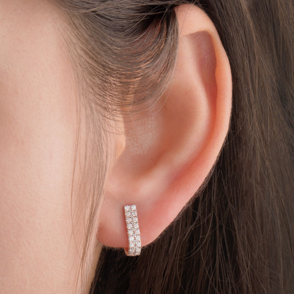 14K Rose Gold Diamond Earrings - 0.42ct VS-SI-FG