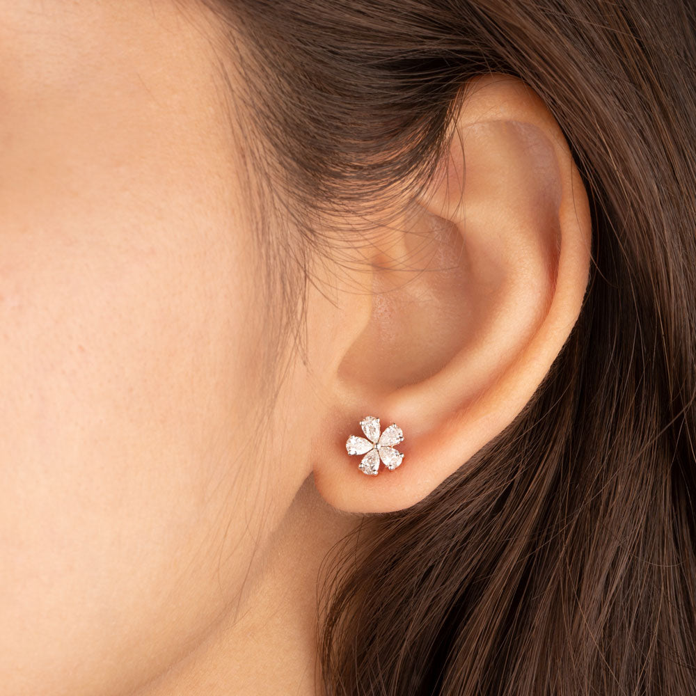 18K Rose Gold Diamond Earrings - 0.78ct VS-SI-FG