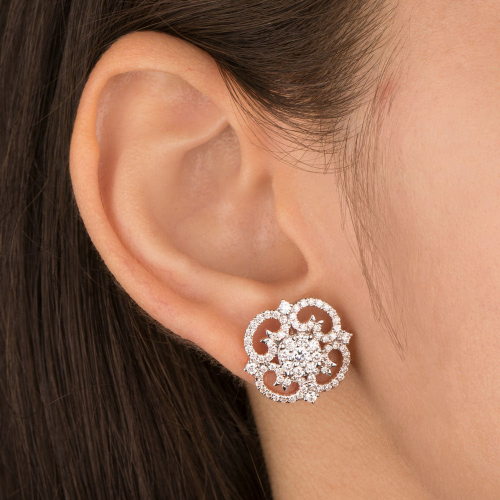 18K Rose Gold Diamond Earrings - 1.61ct VS-GH