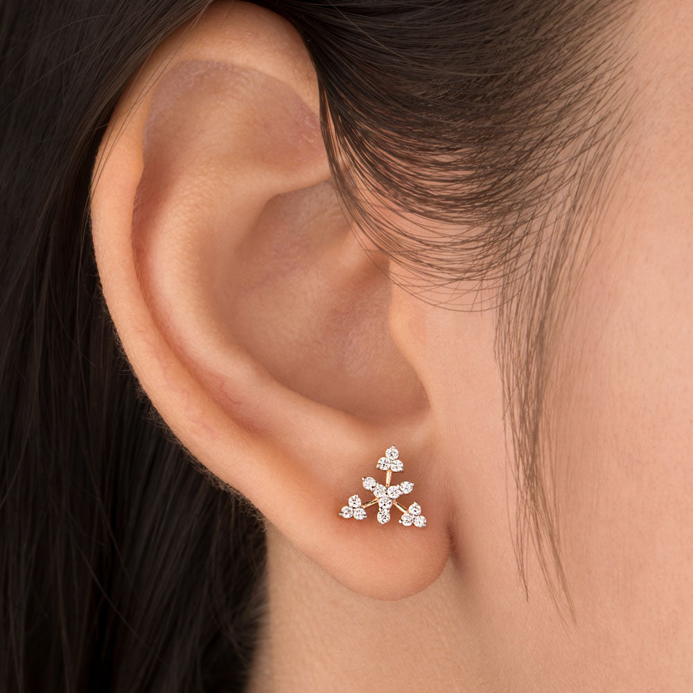 18K Rose Gold Diamond Earrings - 0.216ct VS-SI-FG