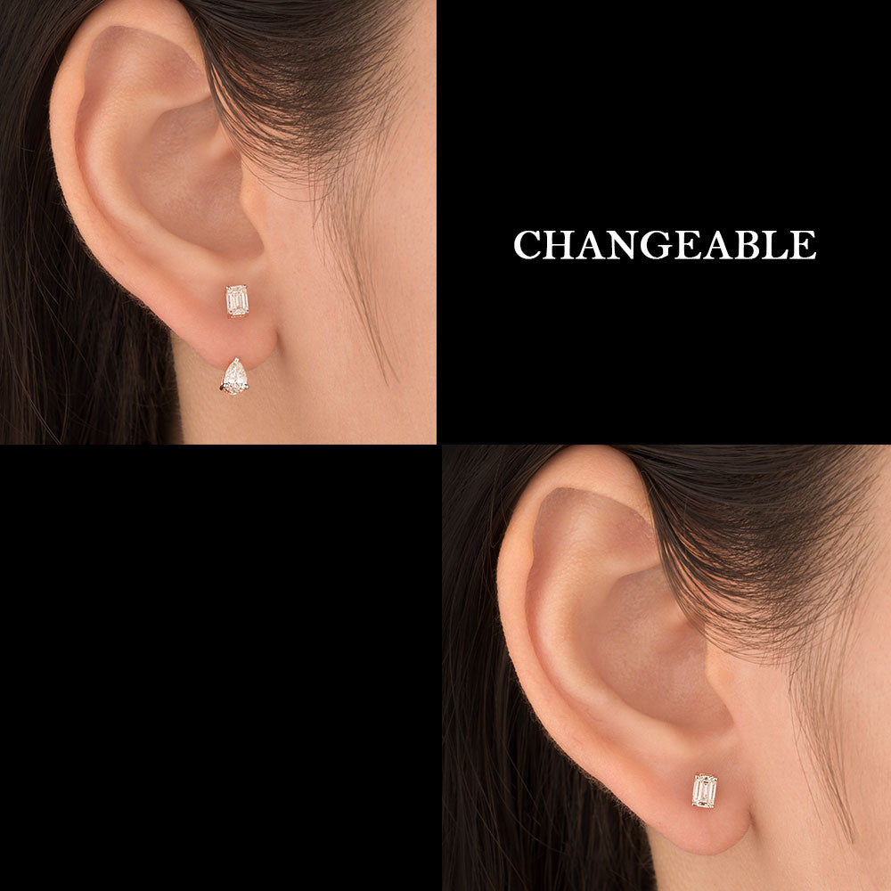 18K Rose Gold Diamond Earrings - 1.112ct VVS-VS-IJ