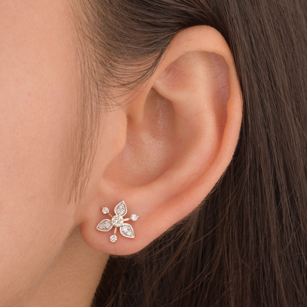 18K Rose Gold Diamond Earrings - 0.468ct VVS-VS-IJ