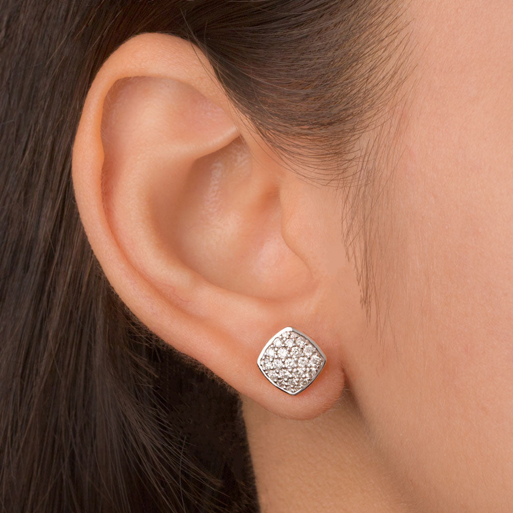 14K Rose Gold Diamond Earrings - 0.64ct SI-GH