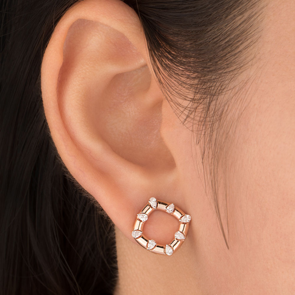 18K Rose Gold Diamond Jewellery - 0.611ct VVS-EF