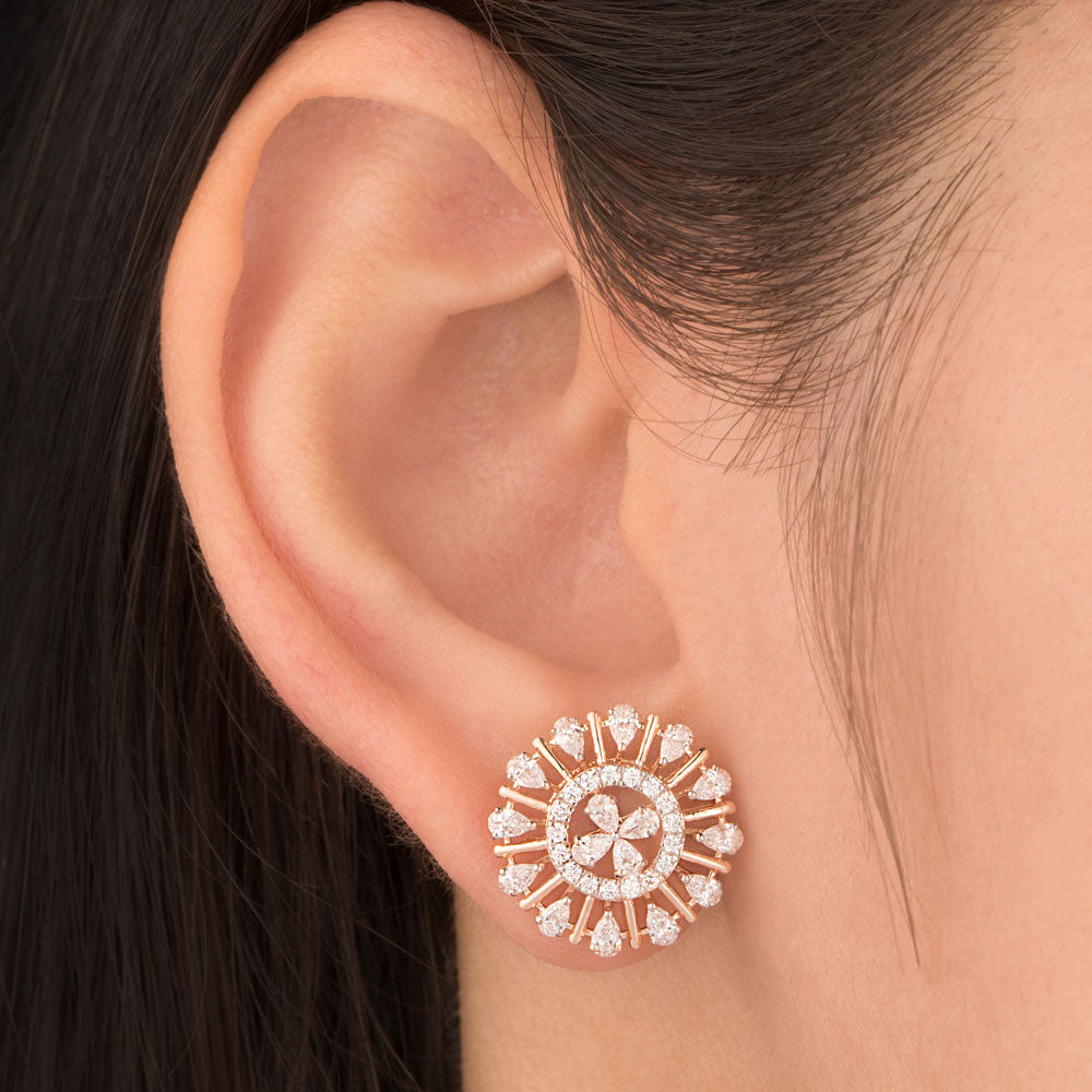 18K Rose Gold Diamond Jewellery - 1.396ct VVS-EF