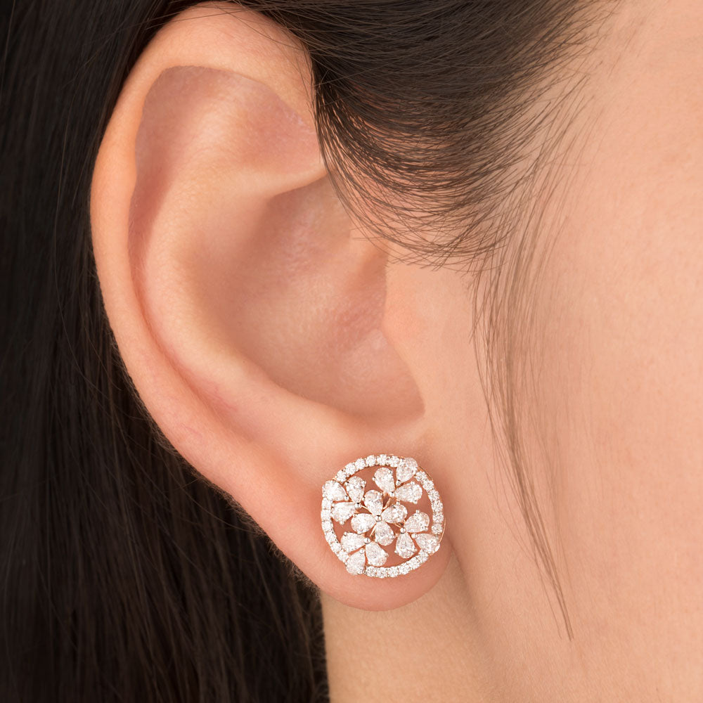 18K Rose Gold Diamond Jewellery - 1.389ct VVS-EF