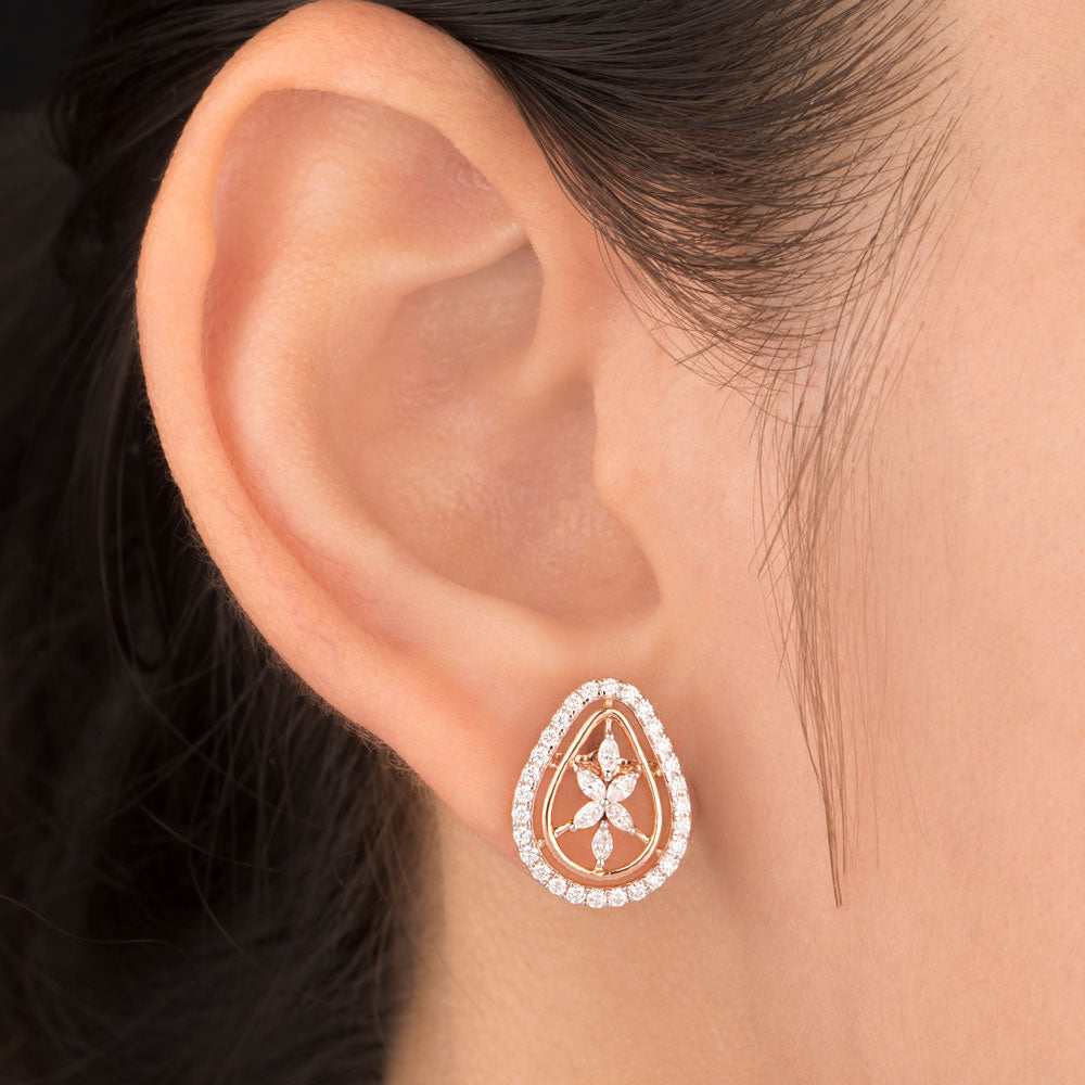 18K Rose Gold Diamond Jewellery - 0.643ct VVS-EF