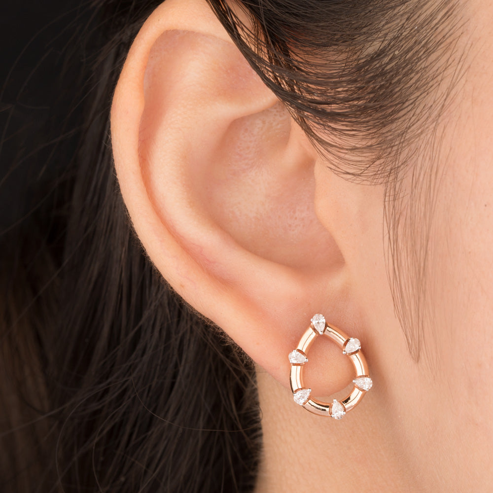 18K Rose Gold Diamond Jewellery - 0.469ct VVS-EF