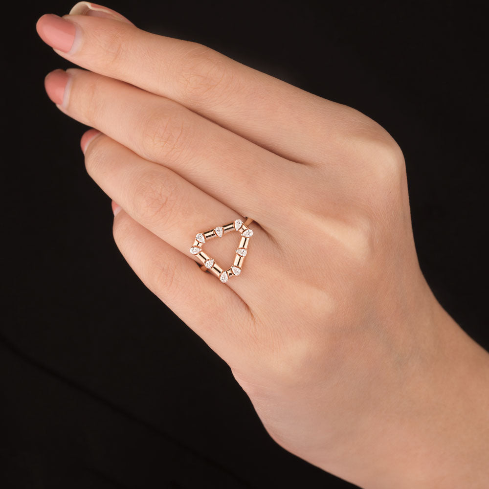 18K Rose Gold Diamond Jewellery - 0.345ct VVS-EF