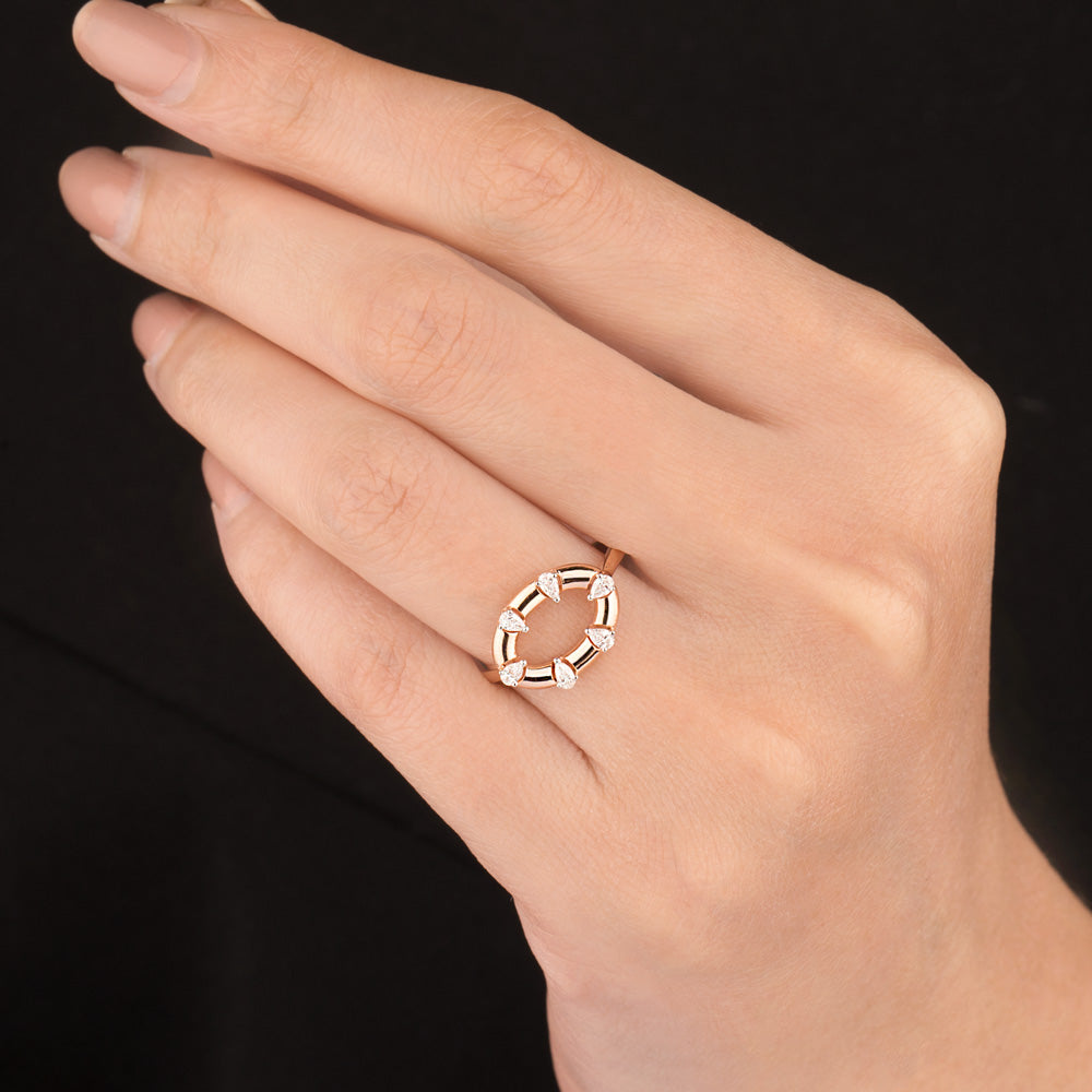18K Rose Gold Diamond Jewellery - 0.242ct VVS-EF