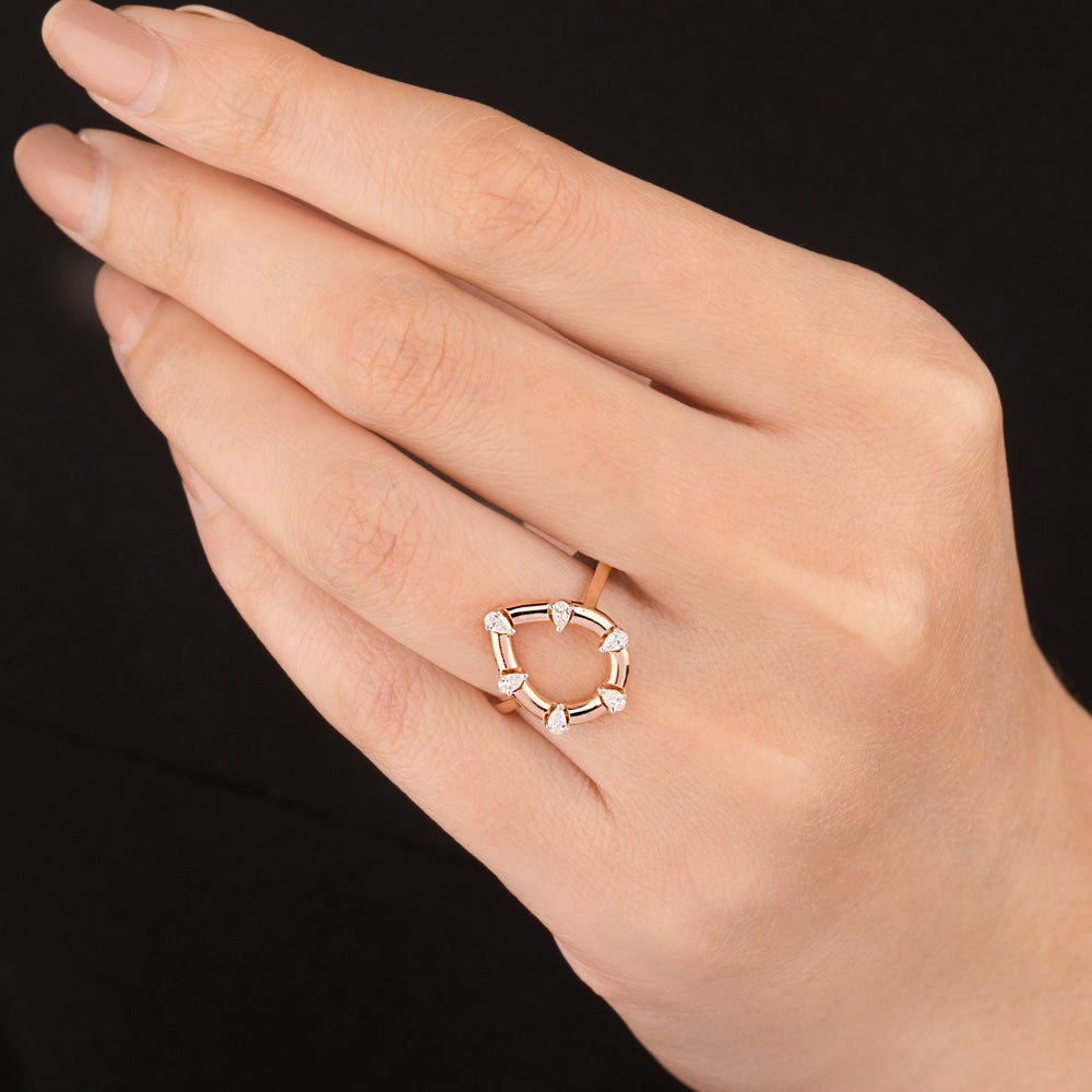 18K Rose Gold Diamond Jewellery - 0.187ct VVS-VS-EF