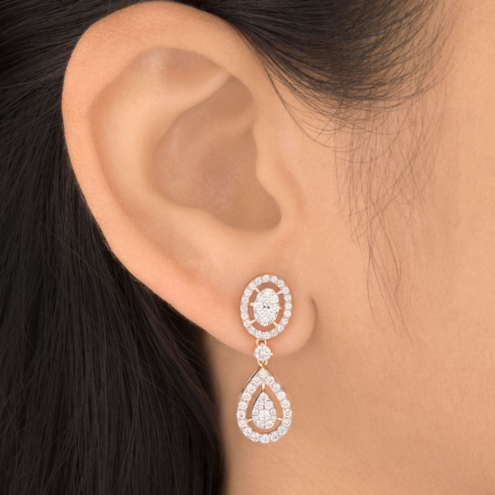 14K Rose Gold Diamond Jewellery - 0.956ct VVS-VS-GH