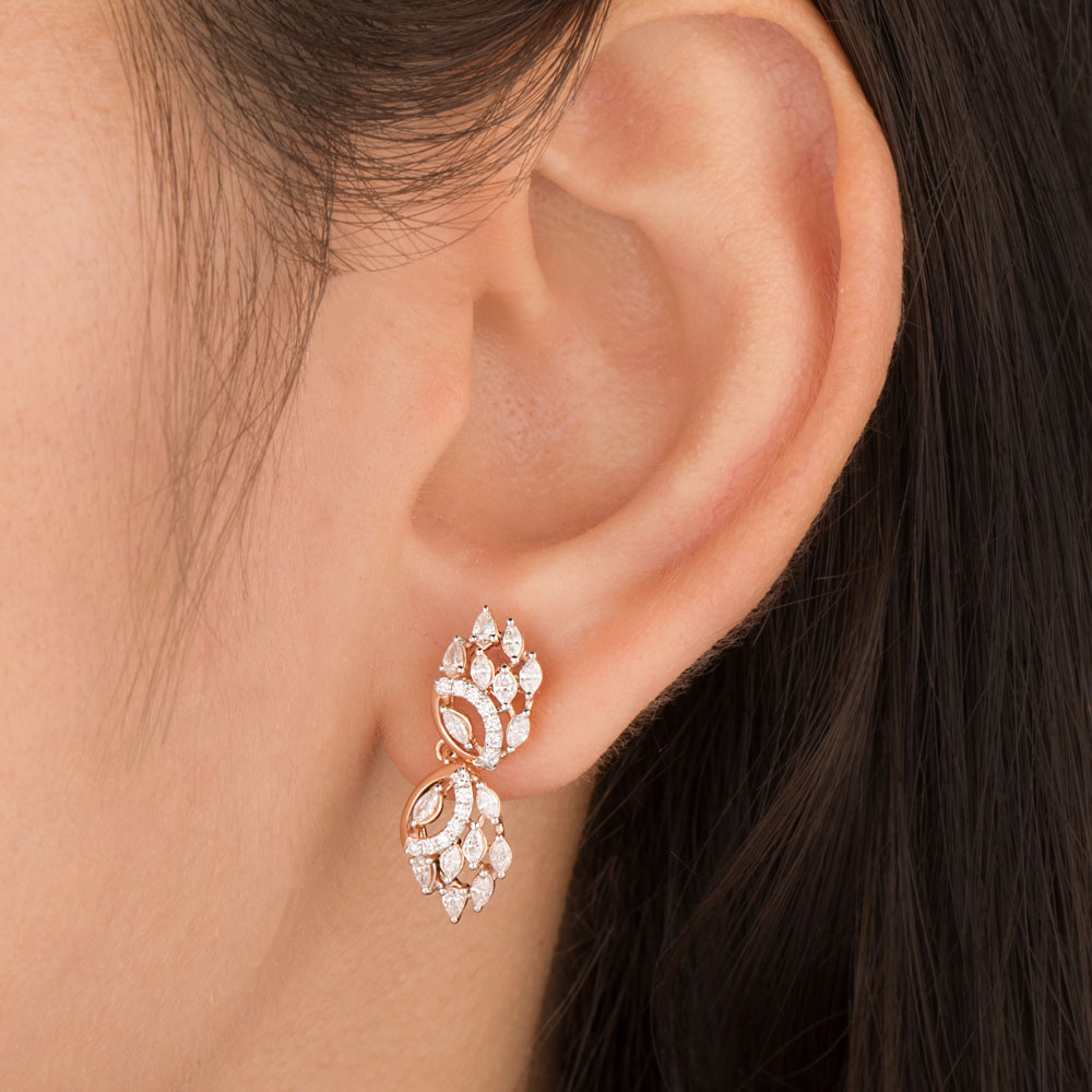 18K Rose Gold Diamond Jewellery - 0.767ct VVS-EF
