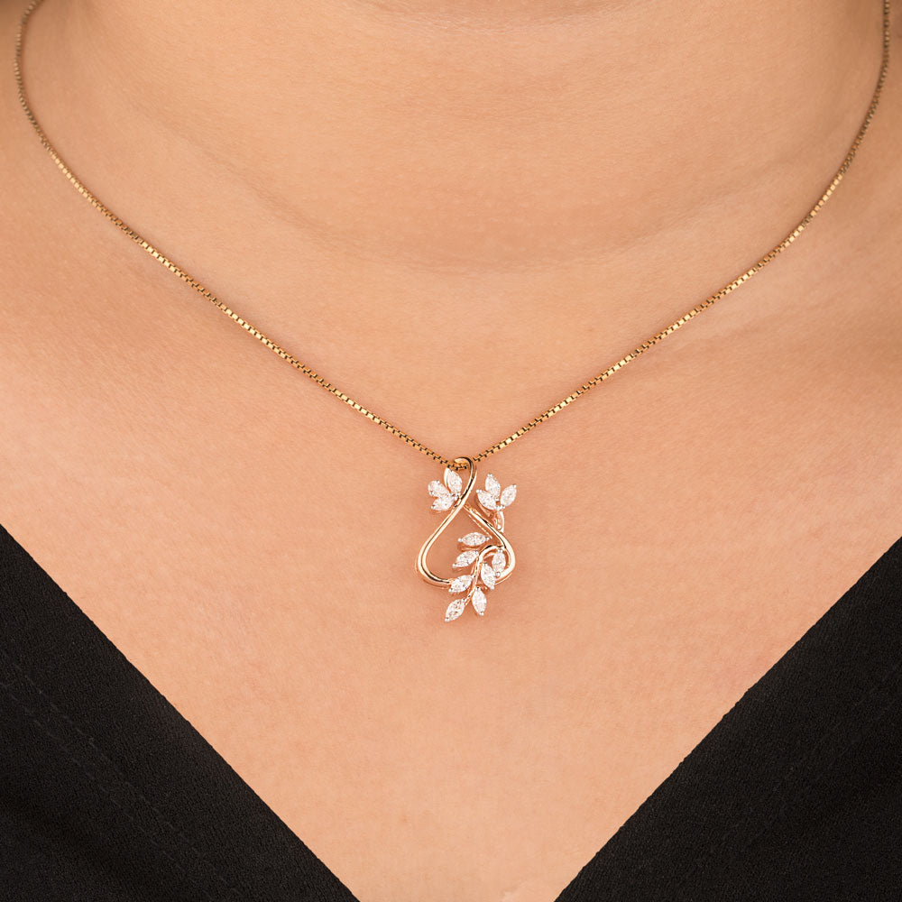18K Rose Gold Diamond Pendant - 0.527ct VVS-EF