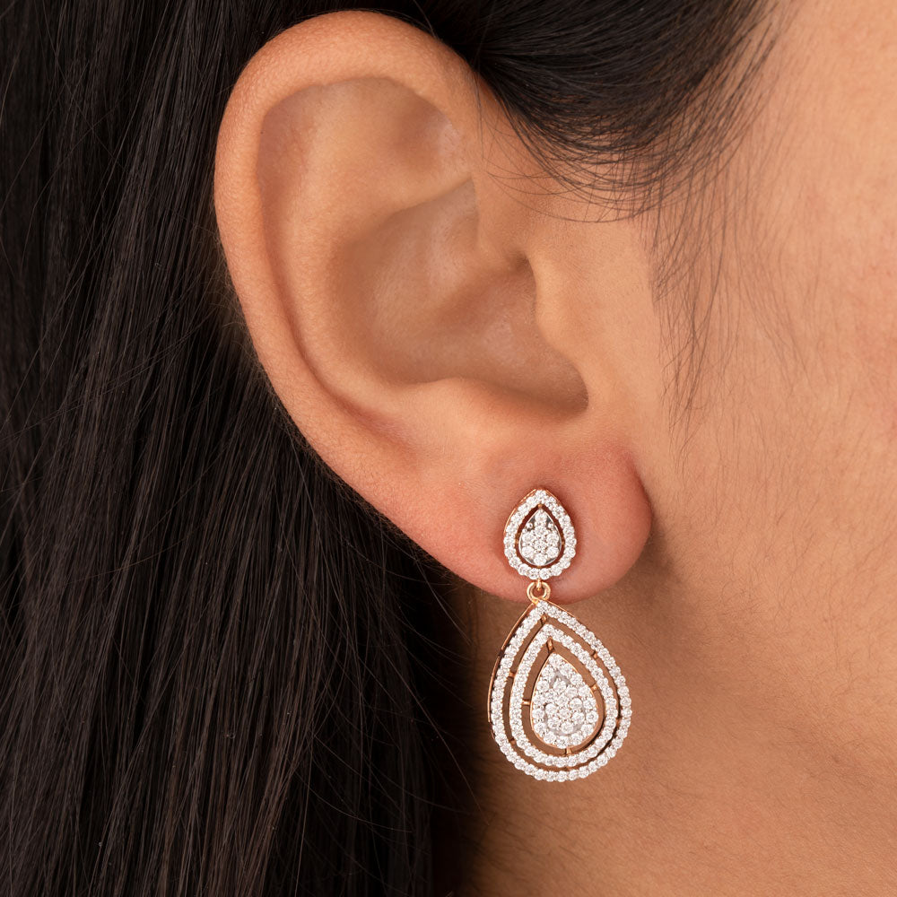 18K Rose Gold Diamond Jewellery - 1.267ct VVS-VS-FG