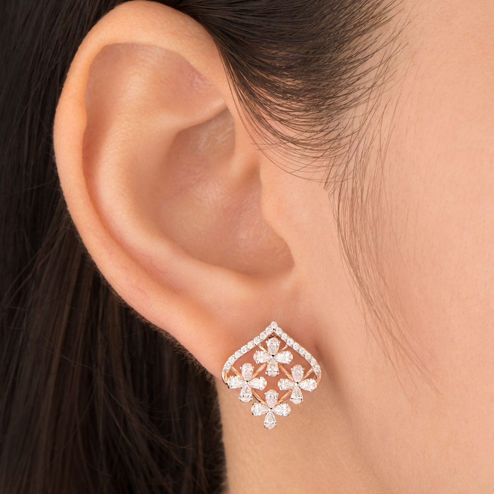 18K Rose Gold Diamond Jewellery - 1.207ct VVS-EF