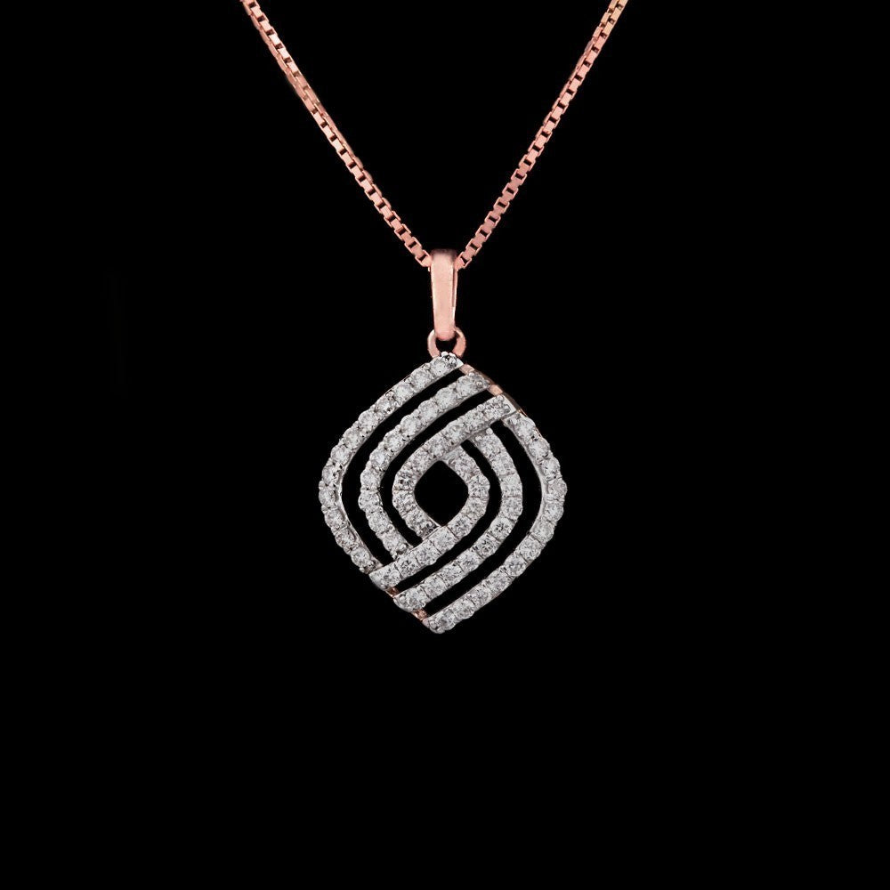 14K Rose Gold Diamond Pendant - 0.62ct SI-IJ