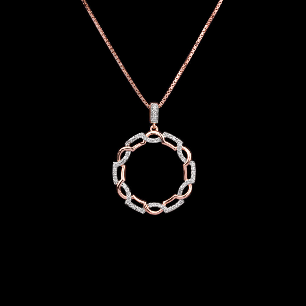 14K Rose Gold Diamond Pendant - 0.25ct SI-IJ