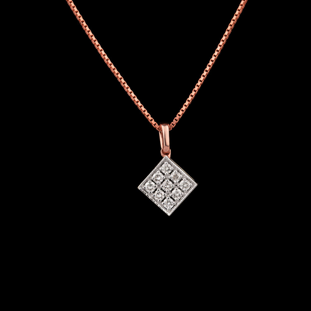 14K Rose Gold Diamond Pendant - 0.31ct SI-GH