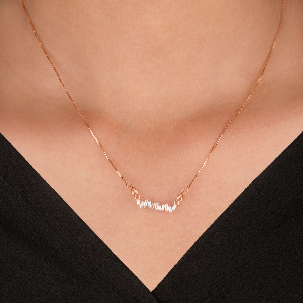 14K Rose Gold Diamond Pendant - 0.18ct SI-IJ