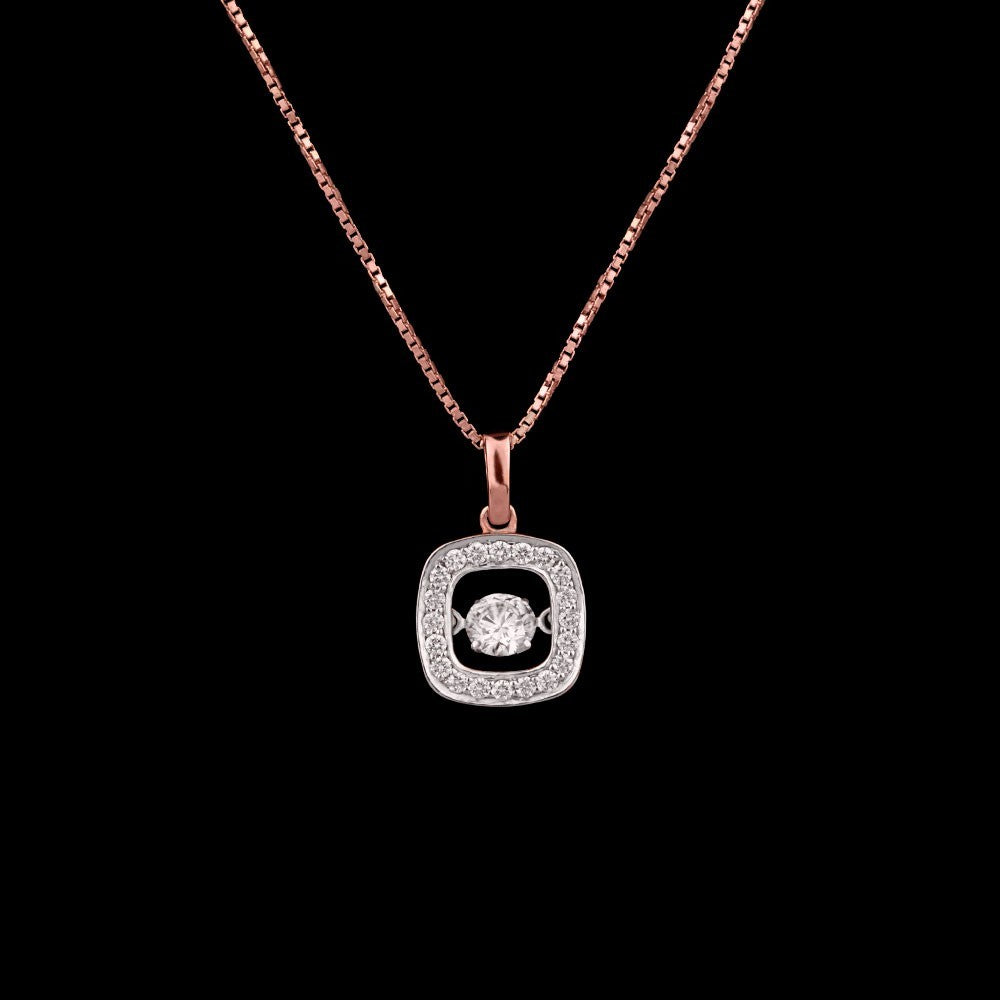 18K Rose Gold Diamond Pendant - 0.4ct VS-GH